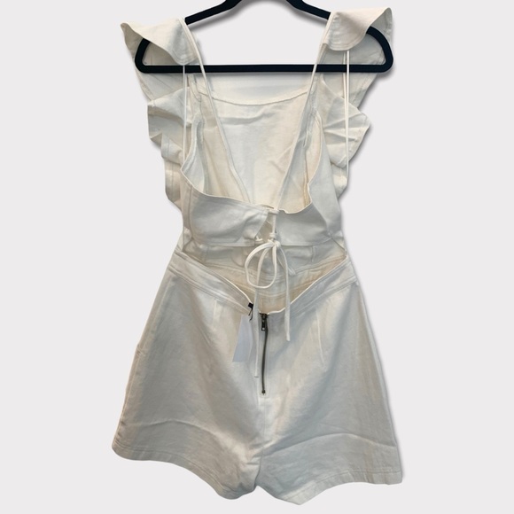 SUGAR+LIPS | White Denim Romper Size L - Picture 8 of 13